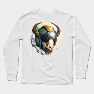 Goat Ski Goggles Long Sleeve T-Shirt